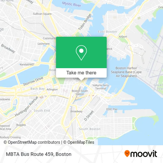 Mapa de MBTA Bus Route 459