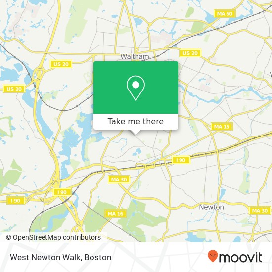 West Newton Walk map