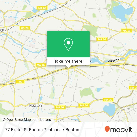 77 Exeter St  Boston Penthouse map