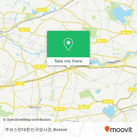 Mapa de 주보스턴대한민국영사관