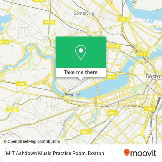 MIT Ashdown Music Practice Room map