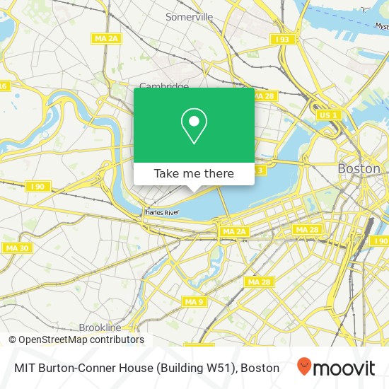 MIT Burton-Conner House (Building W51) map