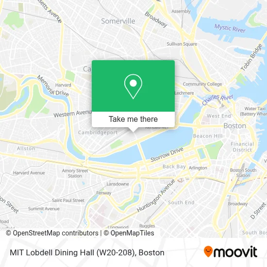 MIT Lobdell Dining Hall (W20-208) map