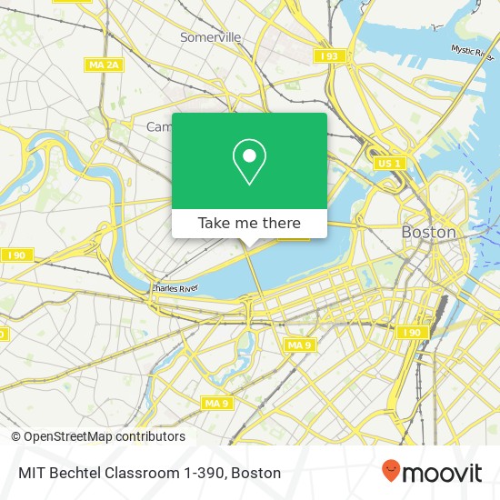 MIT Bechtel Classroom 1-390 map