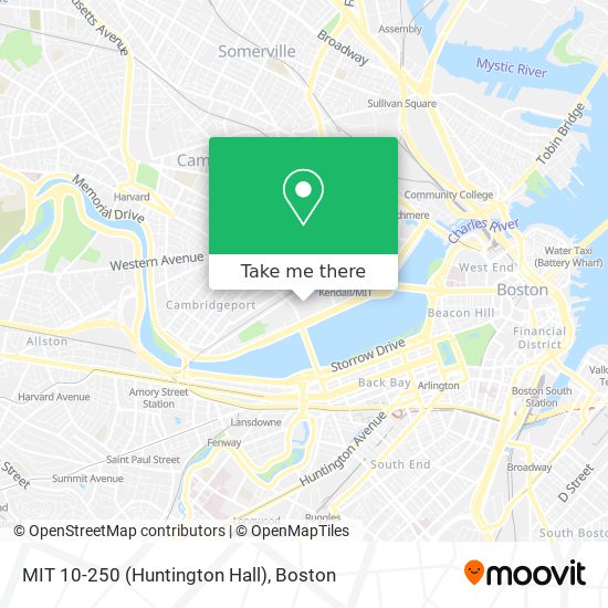 MIT 10-250 (Huntington Hall) map