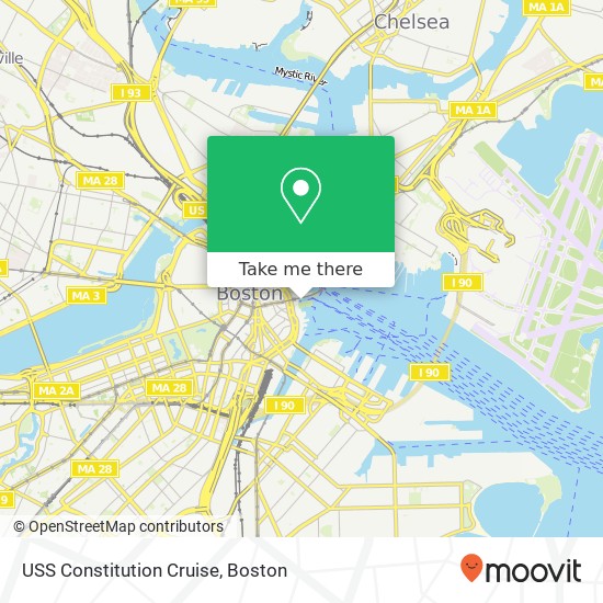 USS Constitution Cruise map