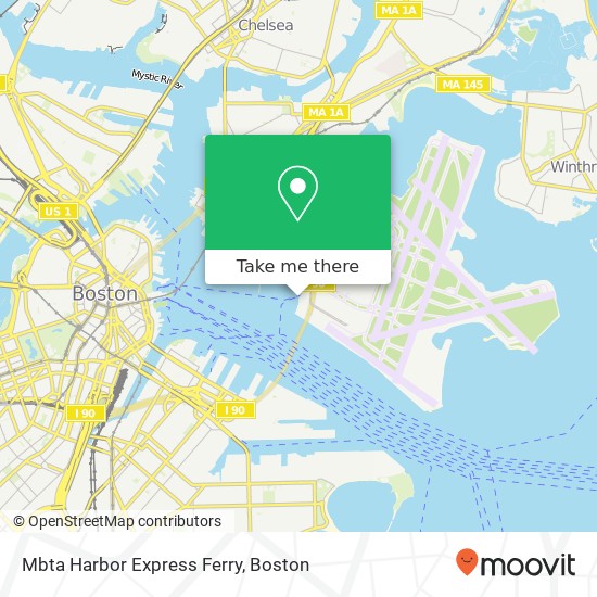 Mapa de Mbta Harbor Express Ferry