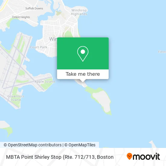 MBTA Point Shirley Stop map