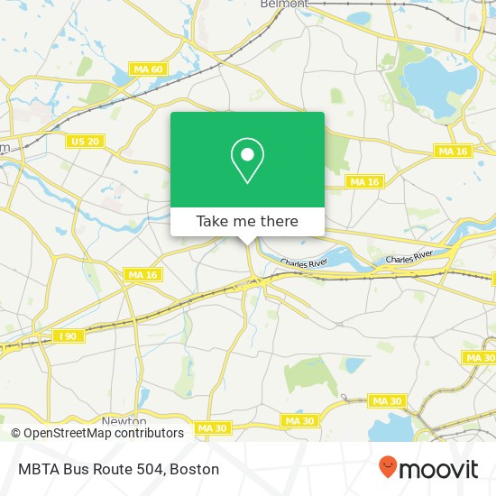 Mapa de MBTA Bus Route 504