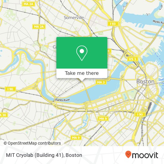 Mapa de MIT Cryolab (Building 41)
