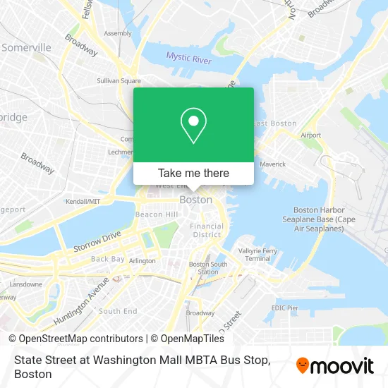 Mapa de State Street at Washington Mall MBTA Bus Stop