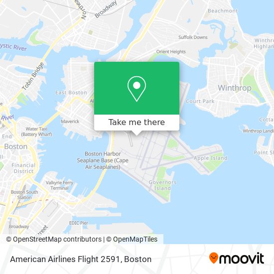 American Airlines Flight 2591 map