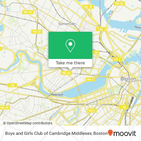 Mapa de Boys and Girls Club of Cambridge Middlesex