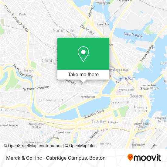 Mapa de Merck & Co. Inc - Cabridge Campus