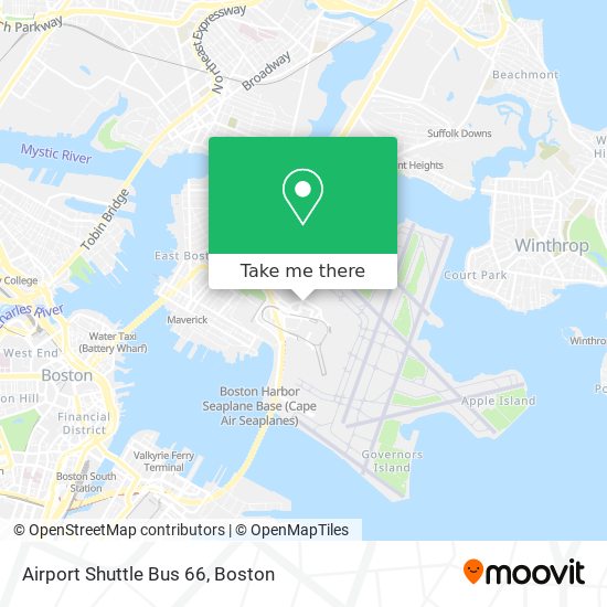 Airport Shuttle Bus 66 map
