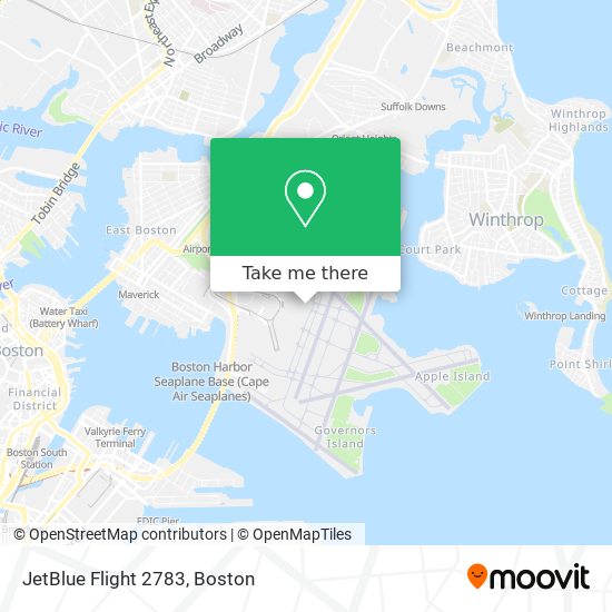 Mapa de JetBlue Flight 2783
