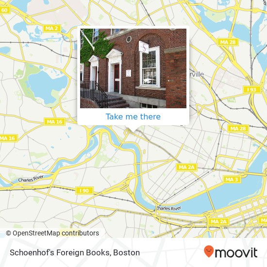 Mapa de Schoenhof's Foreign Books