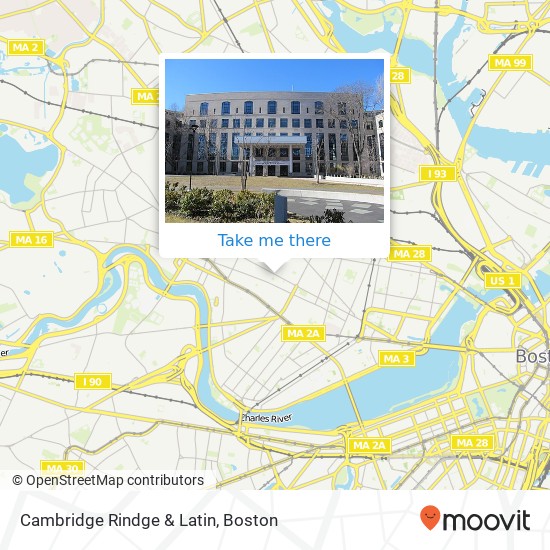 Mapa de Cambridge Rindge & Latin