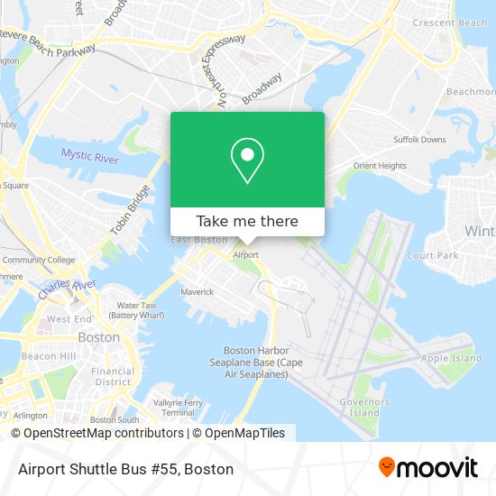 Airport Shuttle Bus #55 map