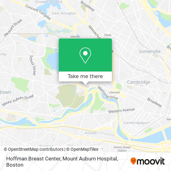 Mapa de Hoffman Breast Center, Mount Auburn Hospital