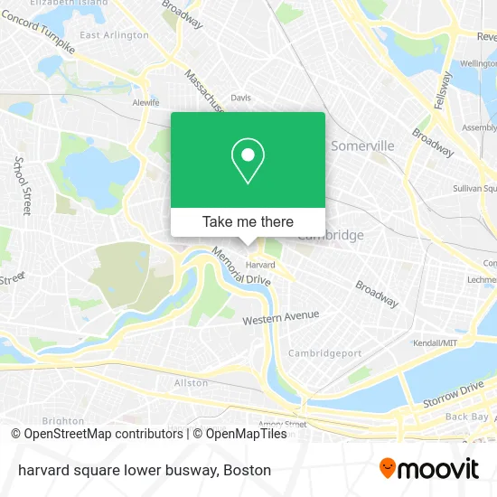 harvard square lower busway map