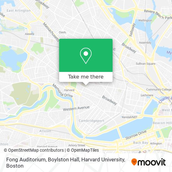 Fong Auditorium, Boylston Hall, Harvard University map