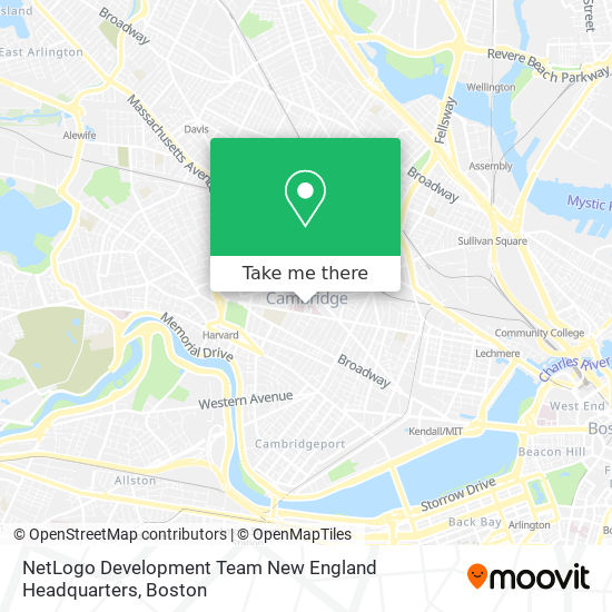 NetLogo Development Team New England Headquarters map