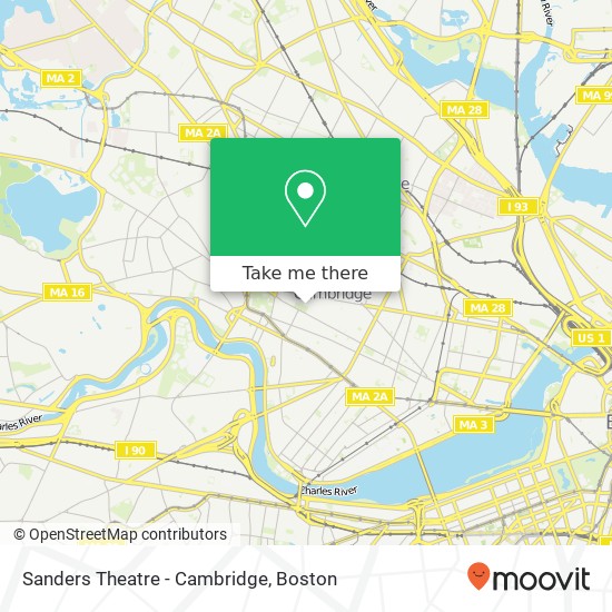 Mapa de Sanders Theatre - Cambridge