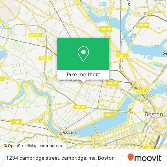 1234 cambridge street, cambridge, ma map