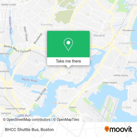 BHCC Shuttle Bus map