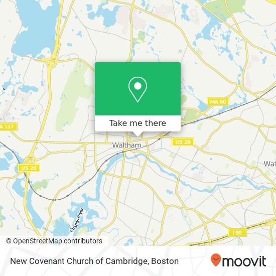 Mapa de New Covenant Church of Cambridge