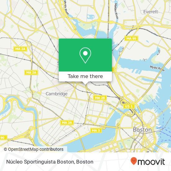 Mapa de Núcleo Sportinguista Boston