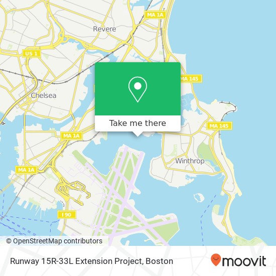 Mapa de Runway 15R-33L Extension Project