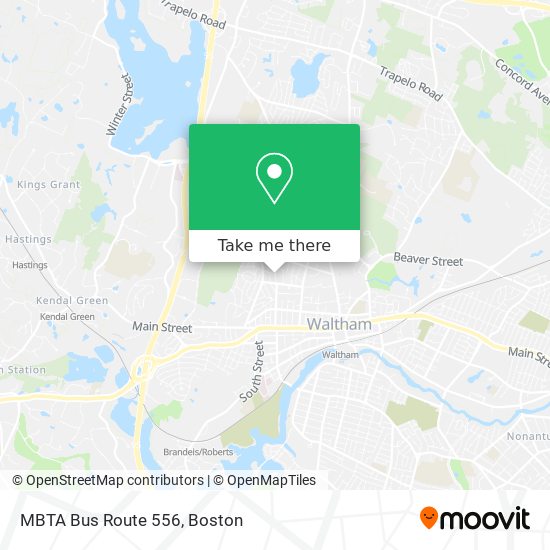 Mapa de MBTA Bus Route 556