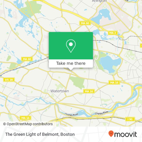 The Green Light of Belmont map