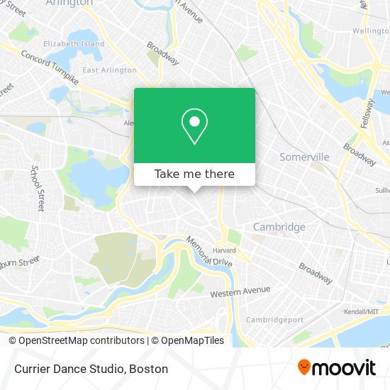 Mapa de Currier Dance Studio