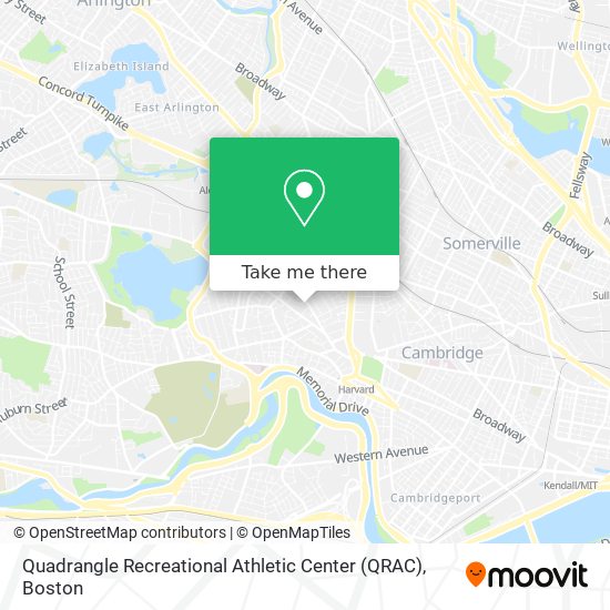 Mapa de Quadrangle Recreational Athletic Center (QRAC)