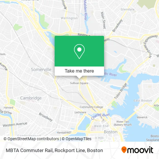 MBTA Commuter Rail, Rockport Line map
