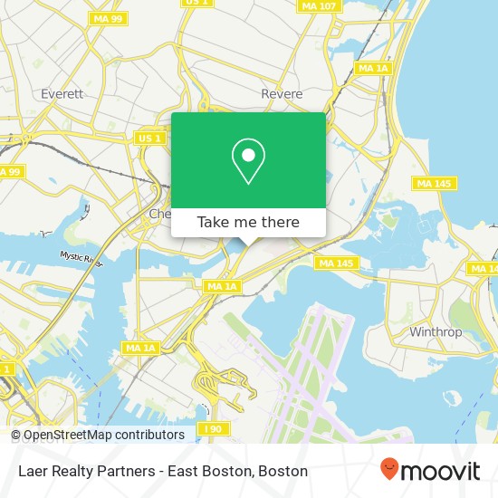 Mapa de Laer Realty Partners - East Boston
