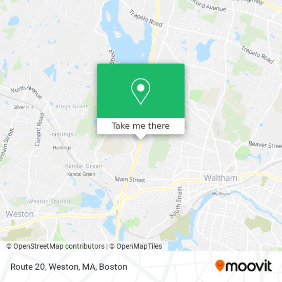 Route 20, Weston, MA map