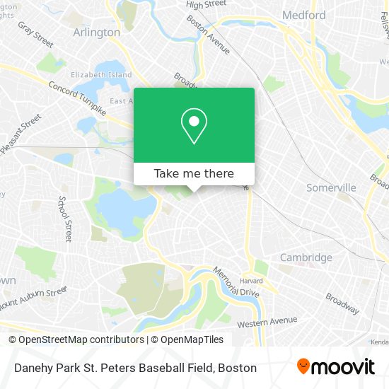Danehy Park St. Peters Baseball Field map