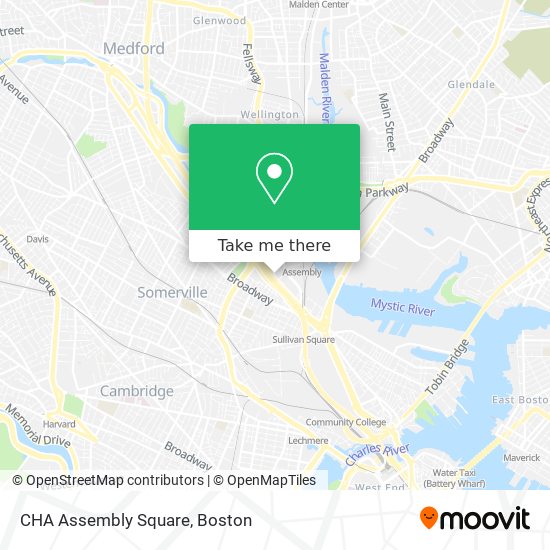 How to get to CHA Assembly Square in Somerville by Bus Subway or