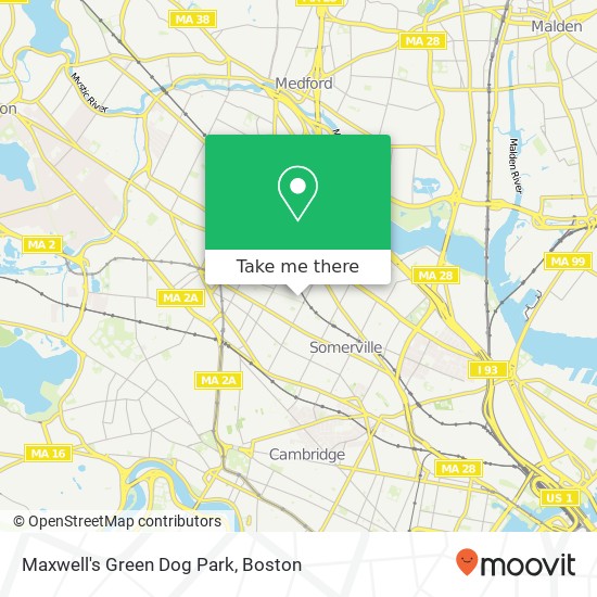 Maxwell's Green Dog Park map