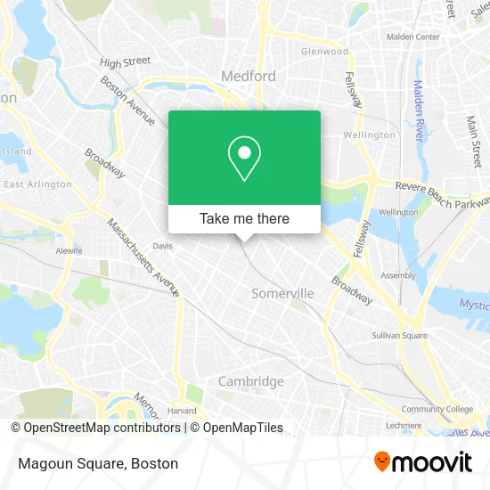 Magoun Square map