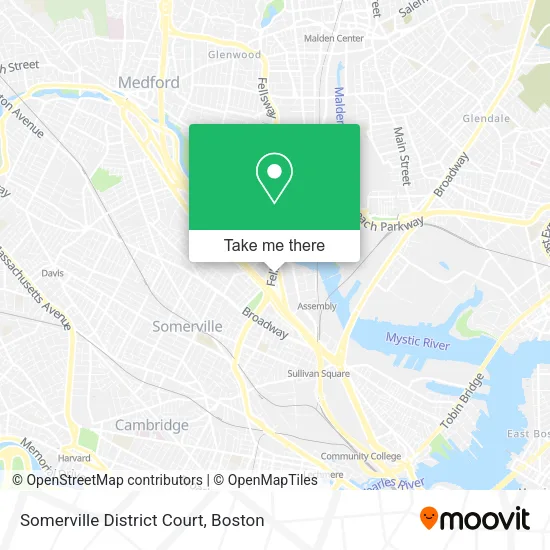 Somerville District Court map