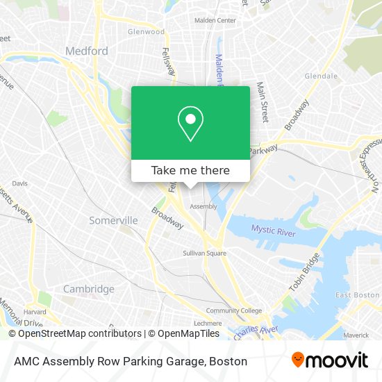 Mapa de AMC Assembly Row Parking Garage