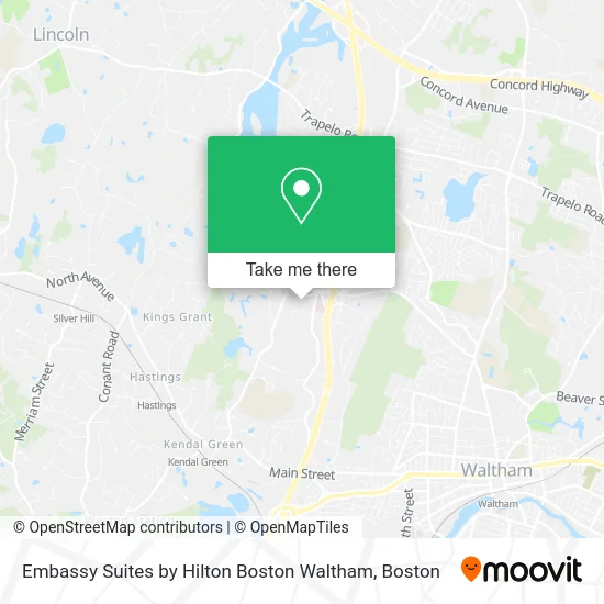 Embassy Suites by Hilton Boston Waltham map
