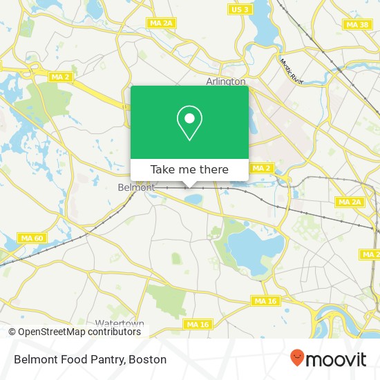 Belmont Food Pantry map