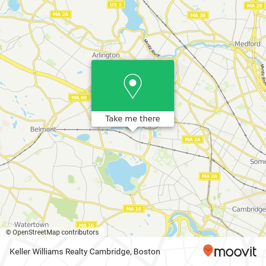 Mapa de Keller Williams Realty Cambridge