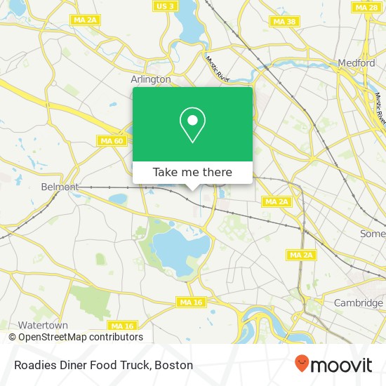 Roadies Diner Food Truck map
